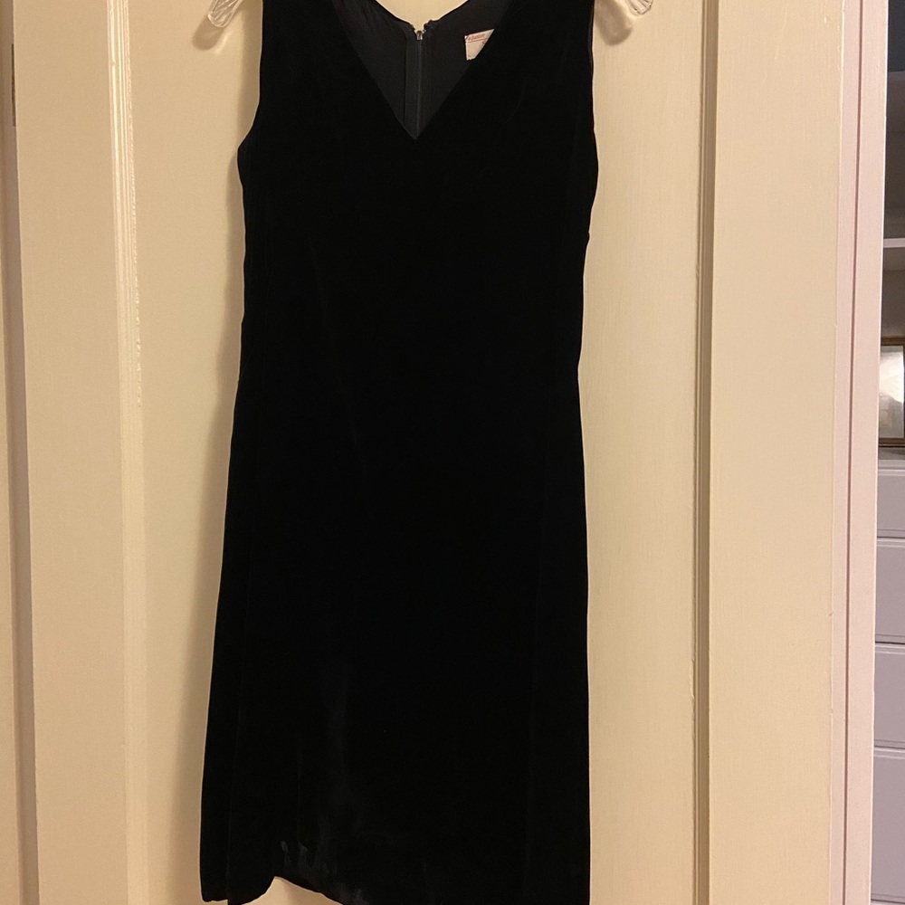 Velvet v-neck dress. Knee length. Size 6.